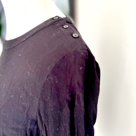 Wayf Black Long Sleeve Shirt with Lace Trim and Open Back NWT - Picture 4 of 8